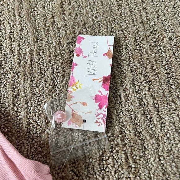 Wild Pearl Pink High Neck with Keyhole Blouse - Picture 8 of 8